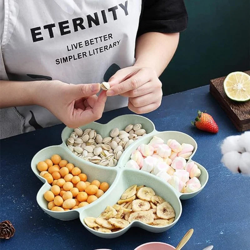 multi-segment snack bowl tray