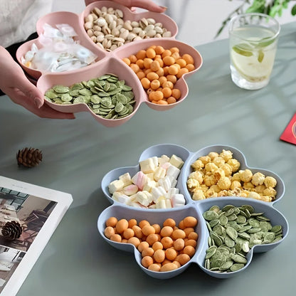 multi-segment snack bowl tray