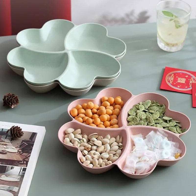 multi-segment snack bowl tray