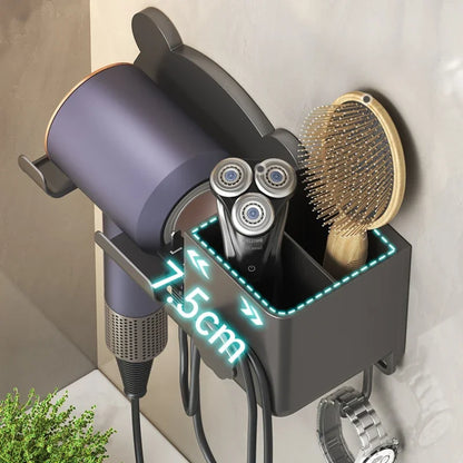 Cute Bear Hair Dryer Shelf